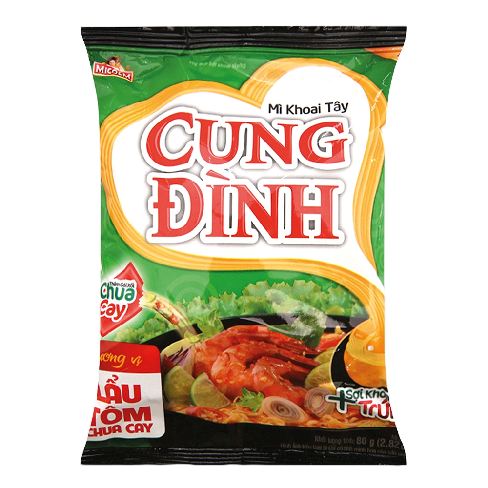 Cung Dinh Inst. Noodles - Hot Sour Prawn Flavour 85g