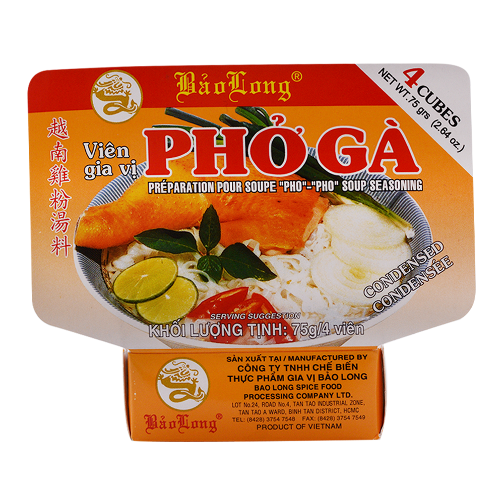 Bao Long Bouil.cube chicken/pho ga 75g