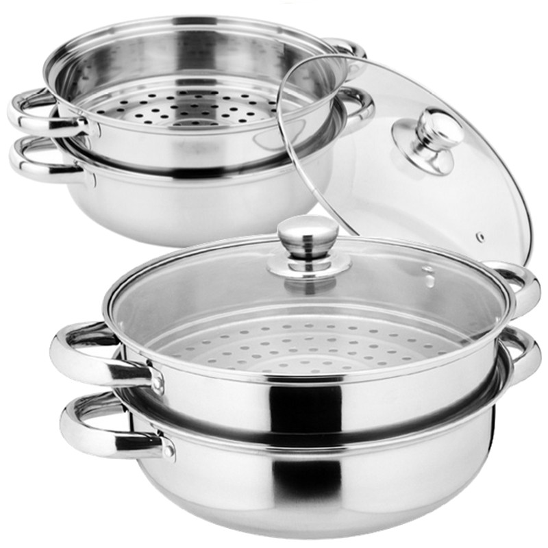 Stainless Steel 3-Tier Steamer 28cm