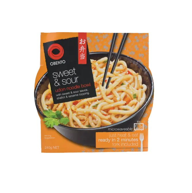 Obento Udon Noodle sweet  sour flavor bowl 240g 