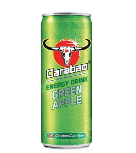 Carabao energy drink green apple flavor can 330ml