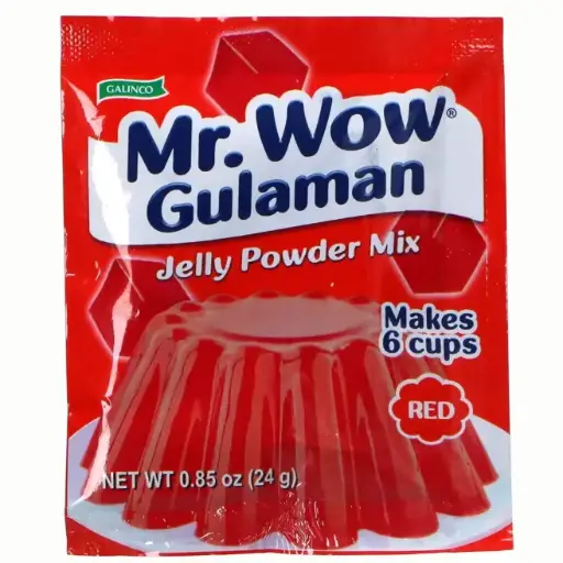 Gulaman jelly powder mix red 24g